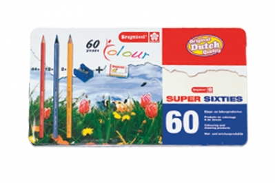 Super Sixties Beetle Colour Tin 60 Pencils 6060M60 